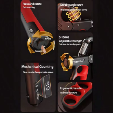 5-60/100/150Kg Grip Strength Gym Wrist Expander Hand Strengthener Adjustable Muscle Recovery Fitness Hand Strength Exercise