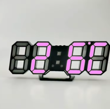 3D LED Wall Clock Modern Design Digital Table Clock Alarm Nightlight Saat Reloj De Pared Watch for Home Living Room Decoration